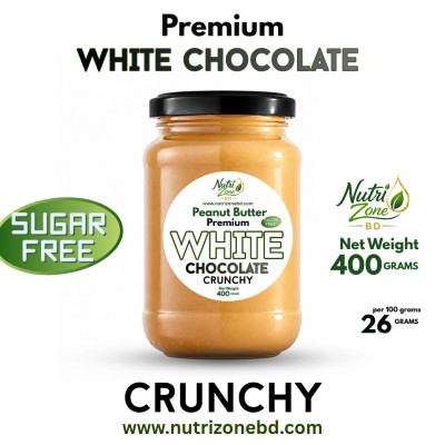Premium White Chocolate Crunchy Peanut Butter - Sugar Free